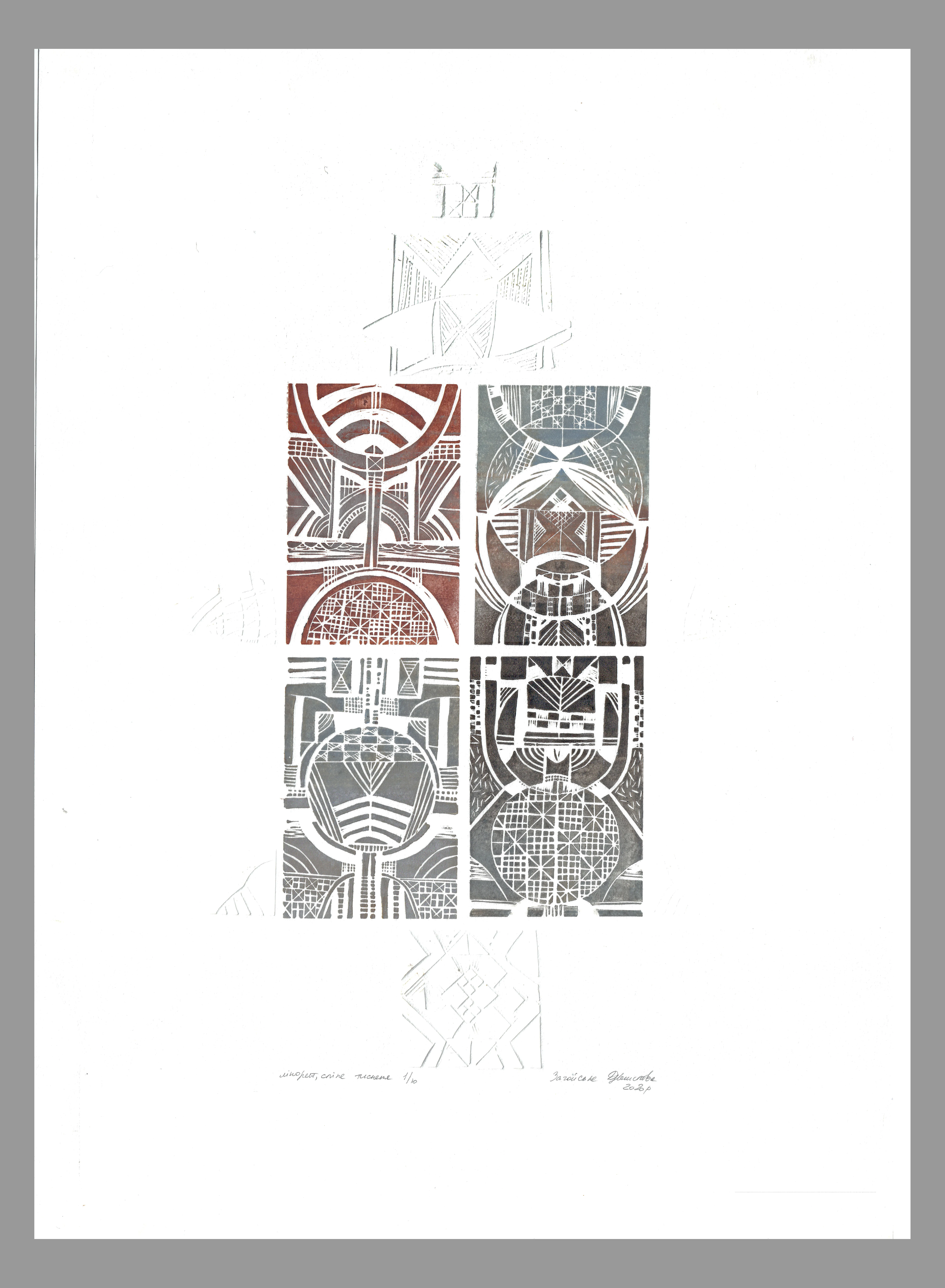 Image of Visible/invisible by Dzvinka Zagayska, a Printed Graphics, based in Lviv / Green Sofa