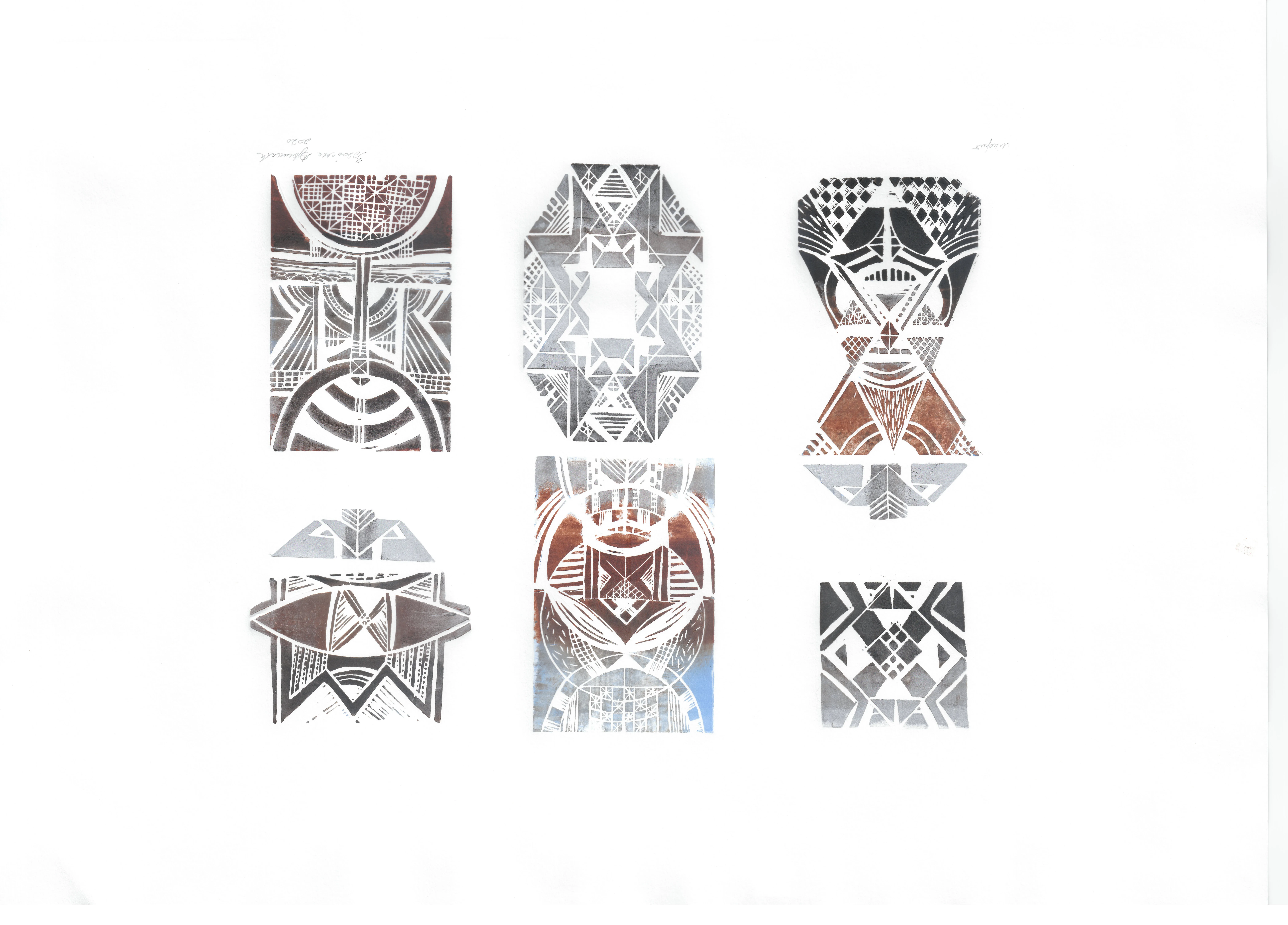 Image of visible/invisible by Dzvinka Zagayska, size: 60/70, made of linocut / blind embossing, Graphics medium, from Lviv, part of the visible/invisible series, priced at $250 (≈ 11,200 грн)