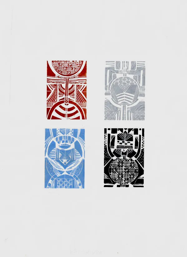 Image of visible/invisible by Dzvinka Zagayska, size: 60/70, made of linocut / blind embossing, Graphics medium, from Lviv, part of the visible/invisible series, priced at $250 (≈ 11,200 грн)