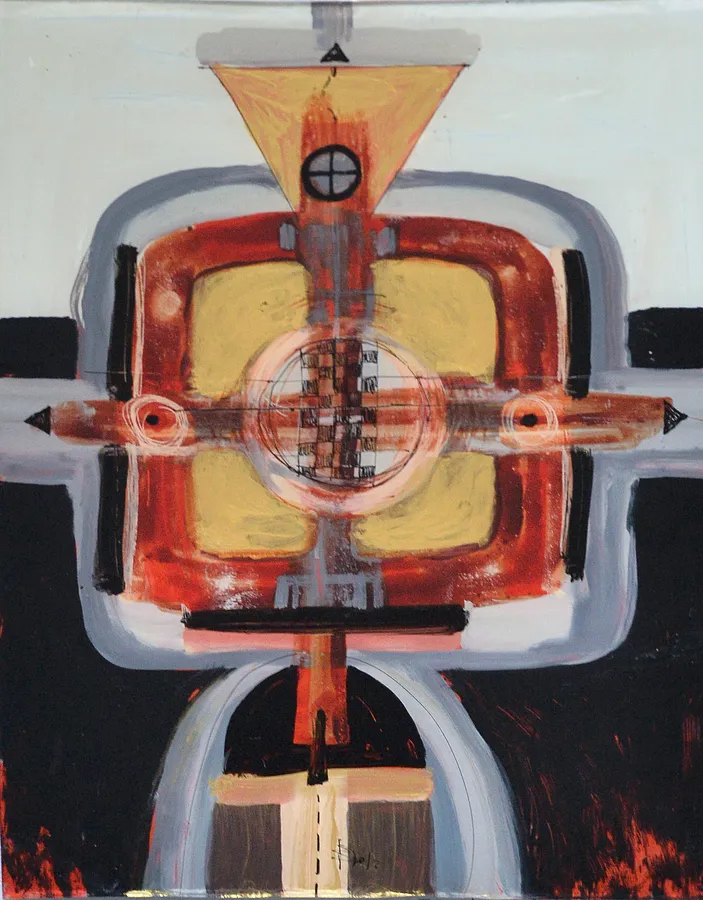 Image of Chess game by Dzvinka Zagayska, made of glass/ink/oil, Glass painting medium, part of the Symmetry series