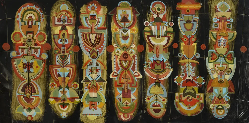 Cover image of CYCLIC by Dzvinka Zagayska, a Painting on glass / oil, based in Lviv